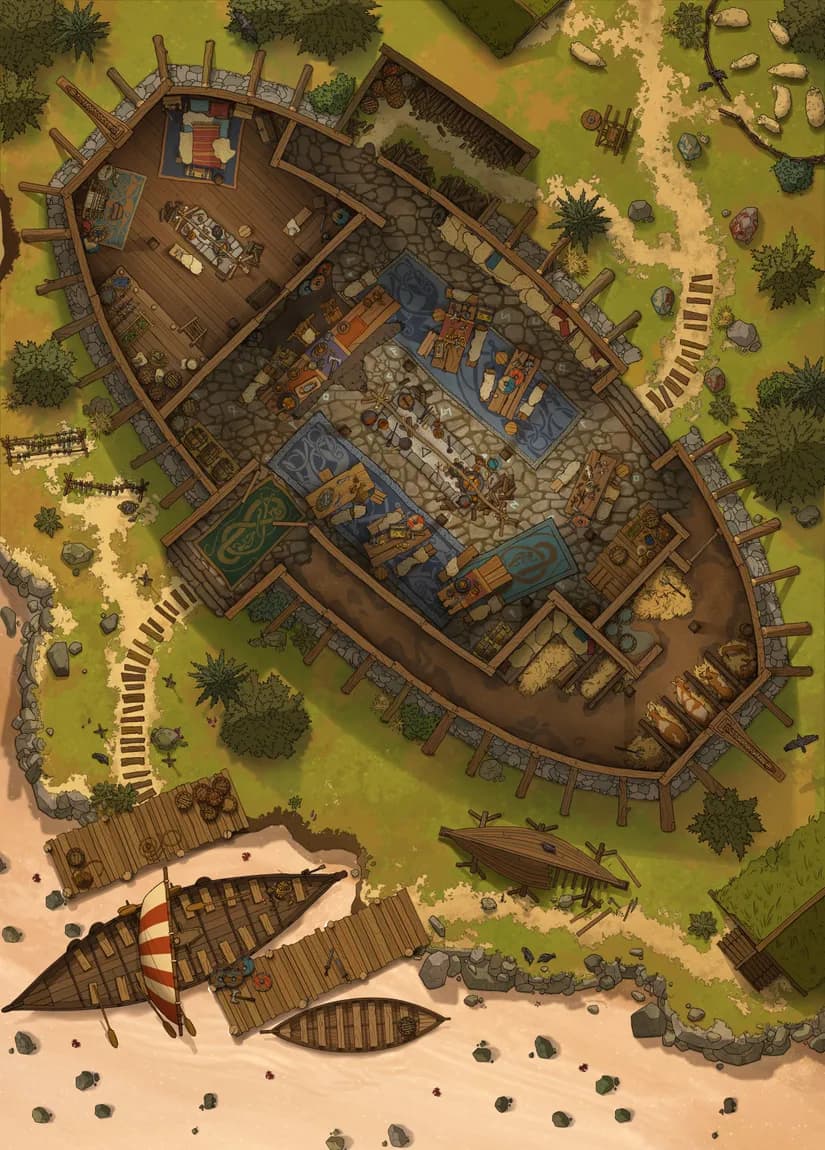 Viking Longhouse map, Low Tide variant thumbnail