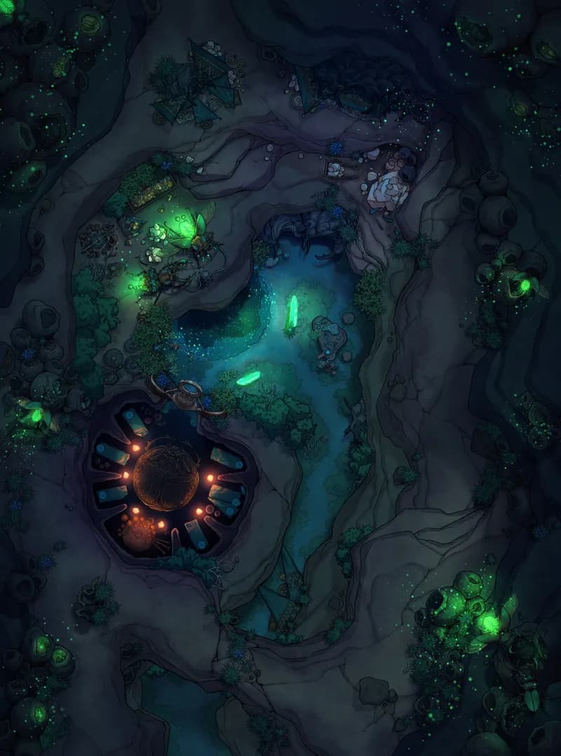 Beetle Tribe Canyon map, Fill Light Night variant thumbnail