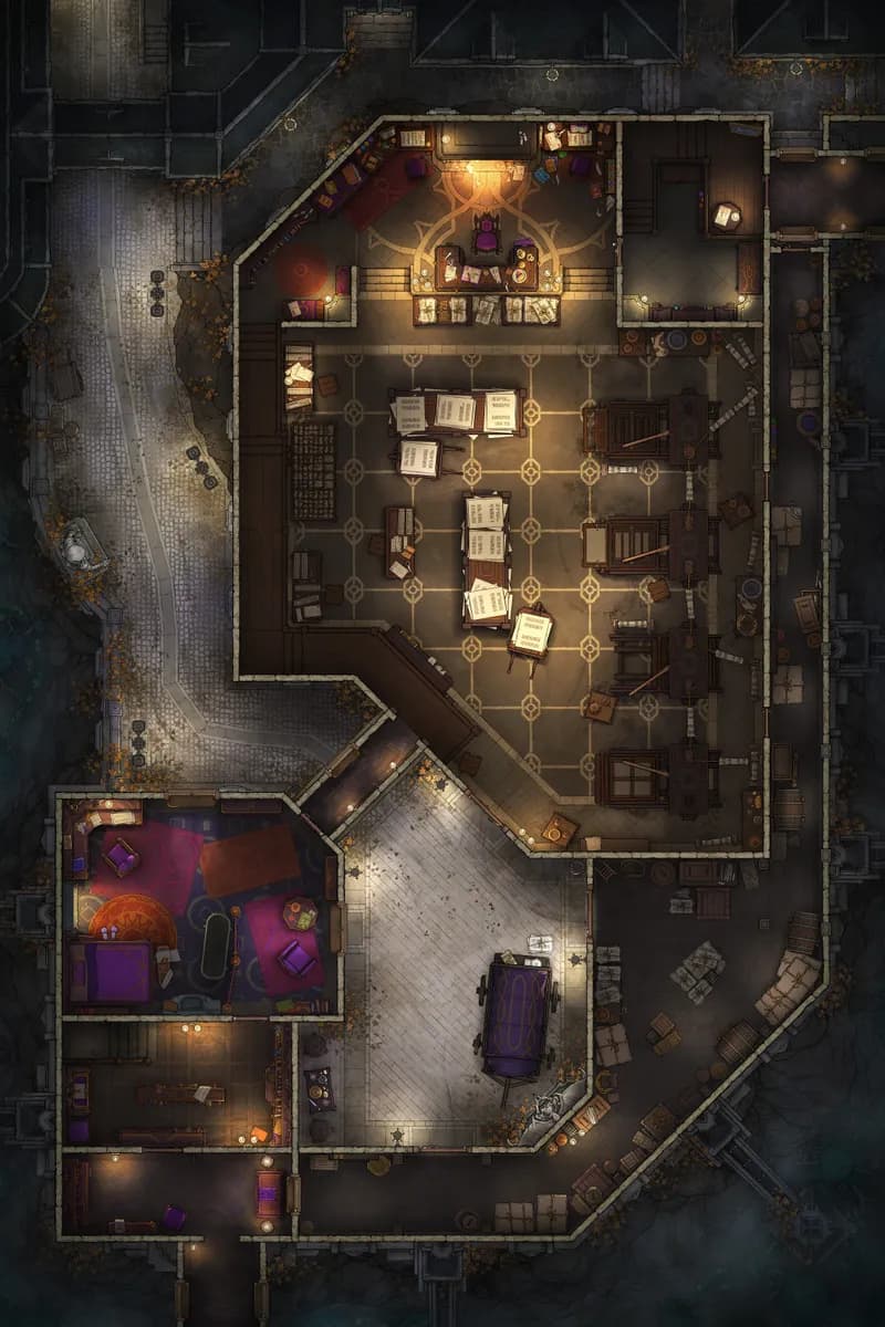 Printing Press map, Second Floor Night variant thumbnail