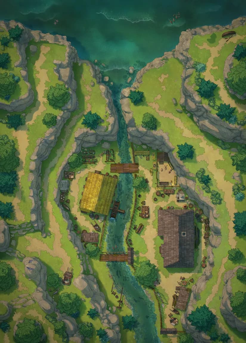 Riverside Mill map, No Dam Day variant thumbnail