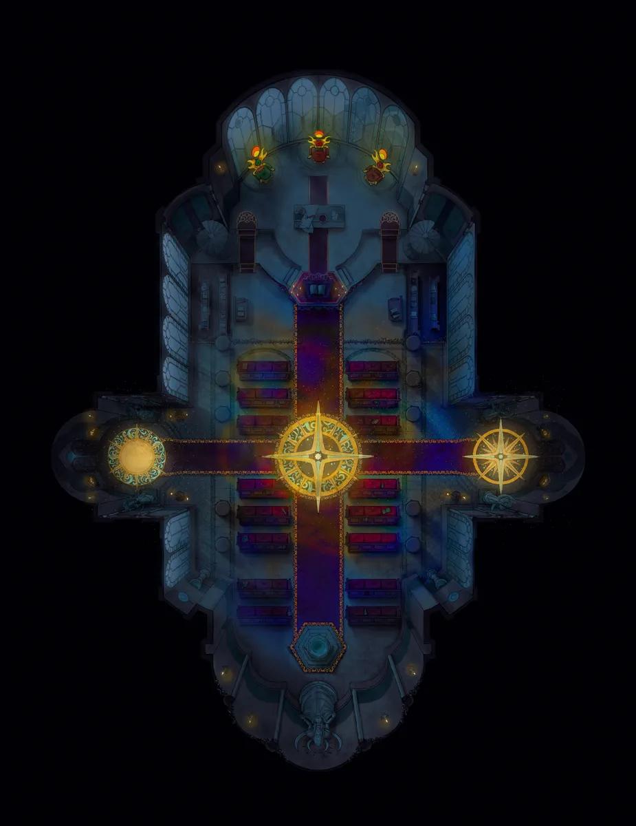 Solar Cathedral map, Invocation Ground Floor variant thumbnail