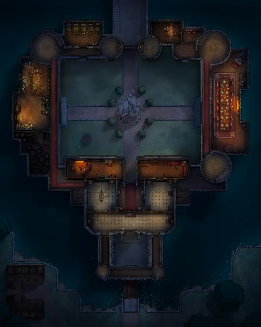 Palace Outer Court map, First Floor Original Lights On Night variant thumbnail