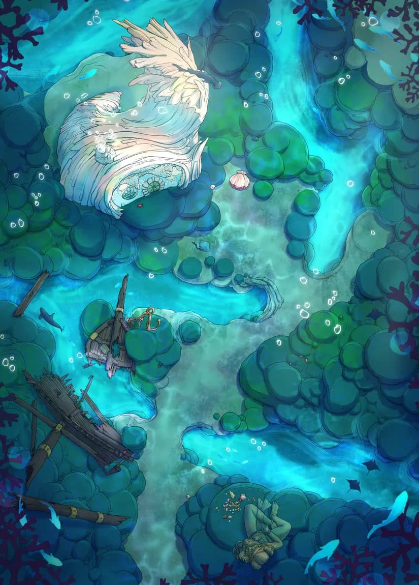 Coral Witch Cottage map, No Coral variant thumbnail