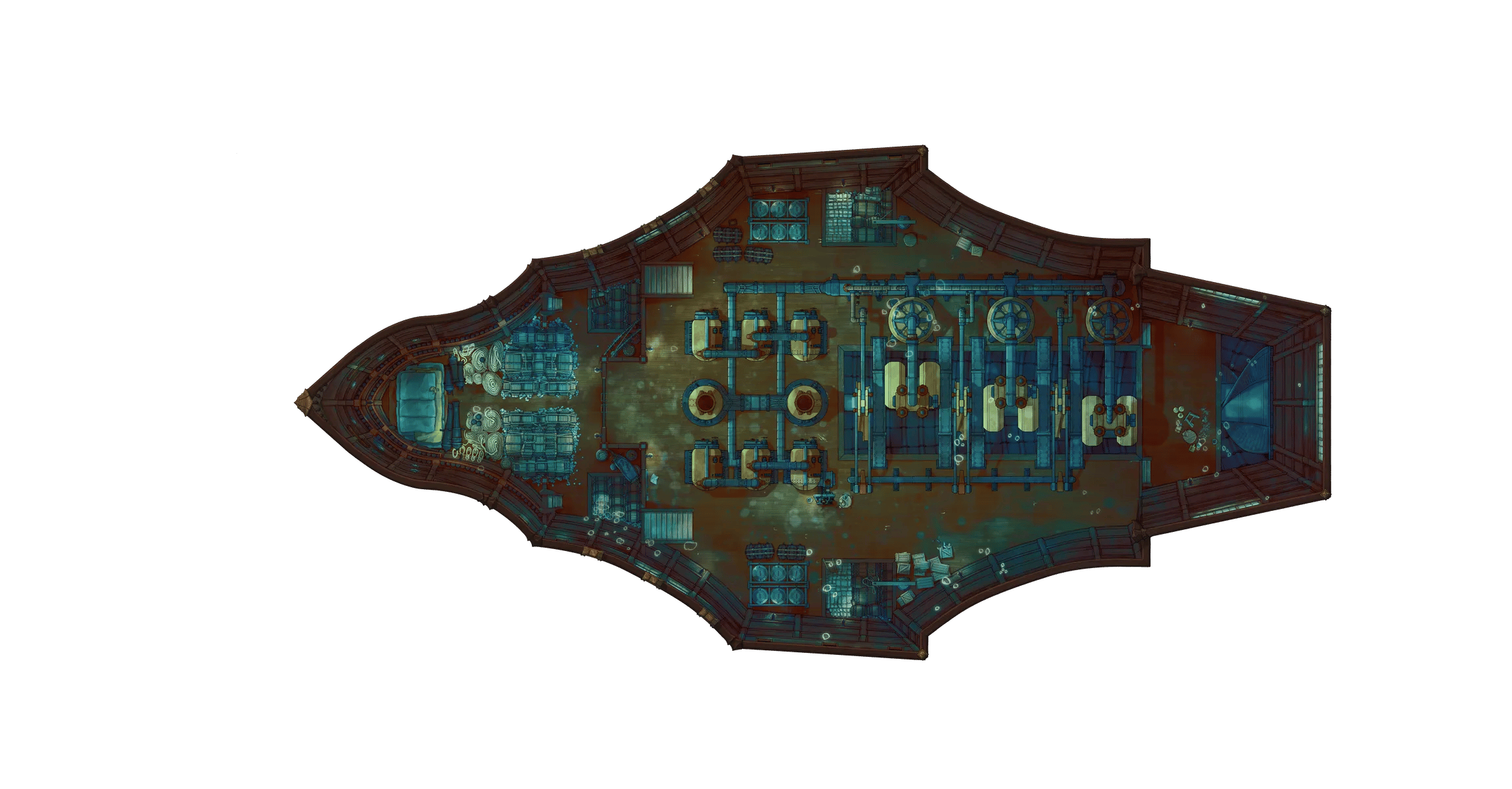 Dragon Ship - Engine Room map, Flooded variant thumbnail