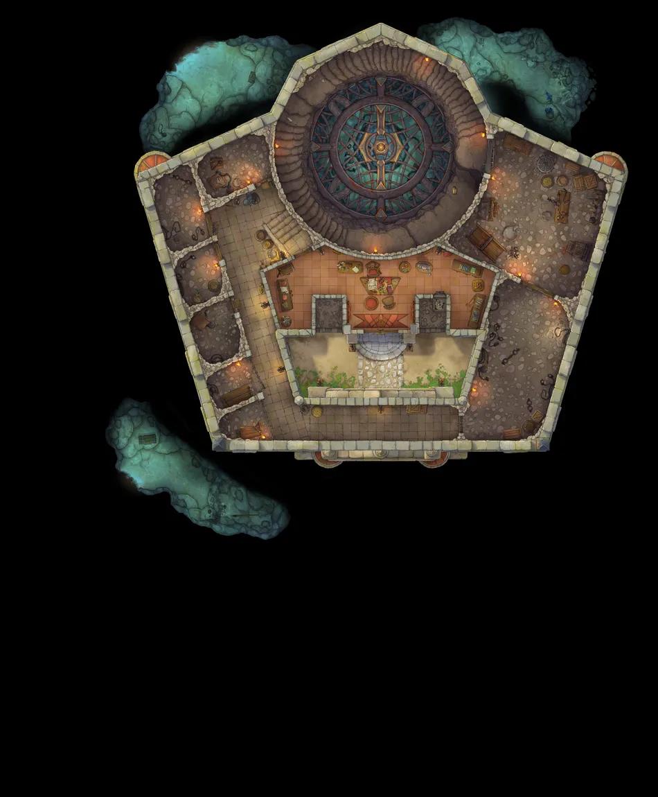 Fortress Prison map, Interior Day Black BG variant thumbnail
