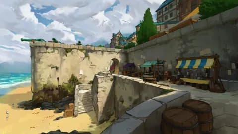 Beach Town map, Low Tide variant thumbnail