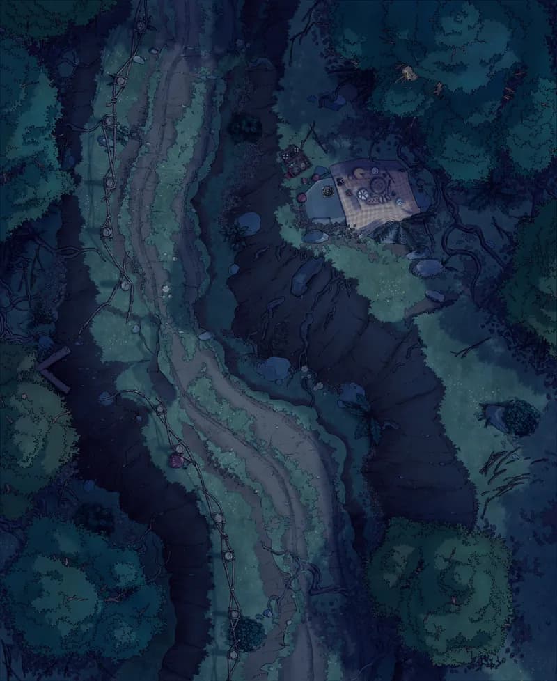 Forest Pass map, Dark variant thumbnail