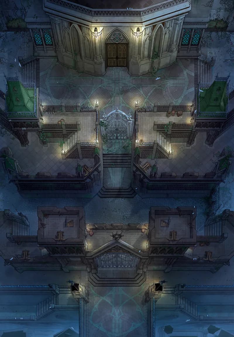 Gated Ramparts map, Elven variant thumbnail