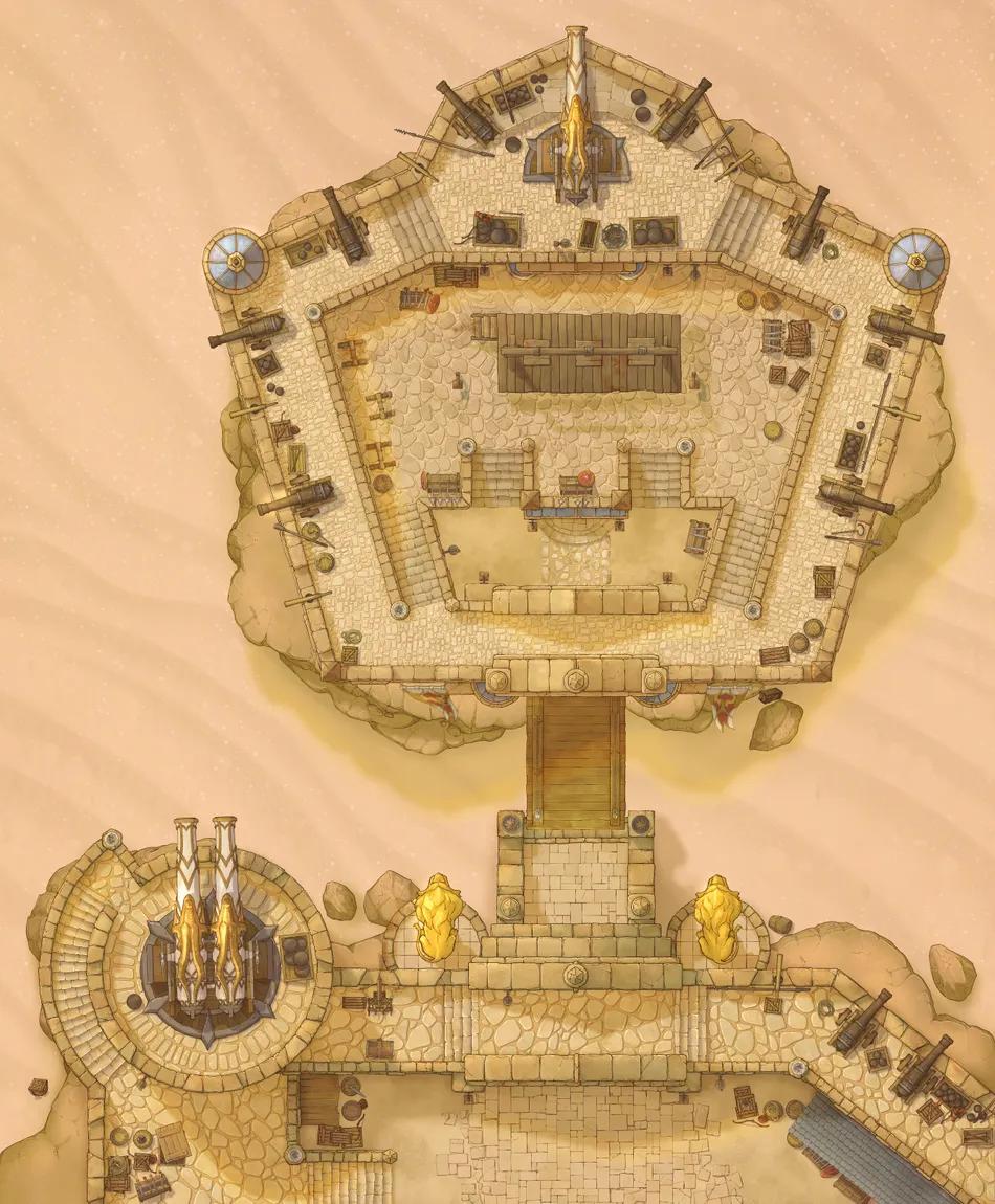 Fortress Prison map, Desert variant thumbnail