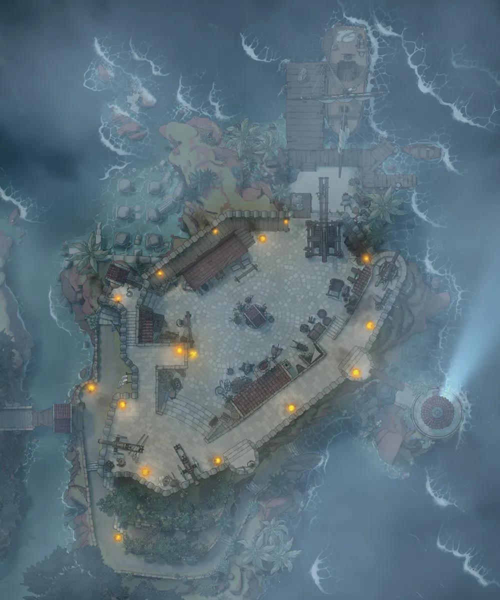 Templar Sea Fort map, Fog variant thumbnail