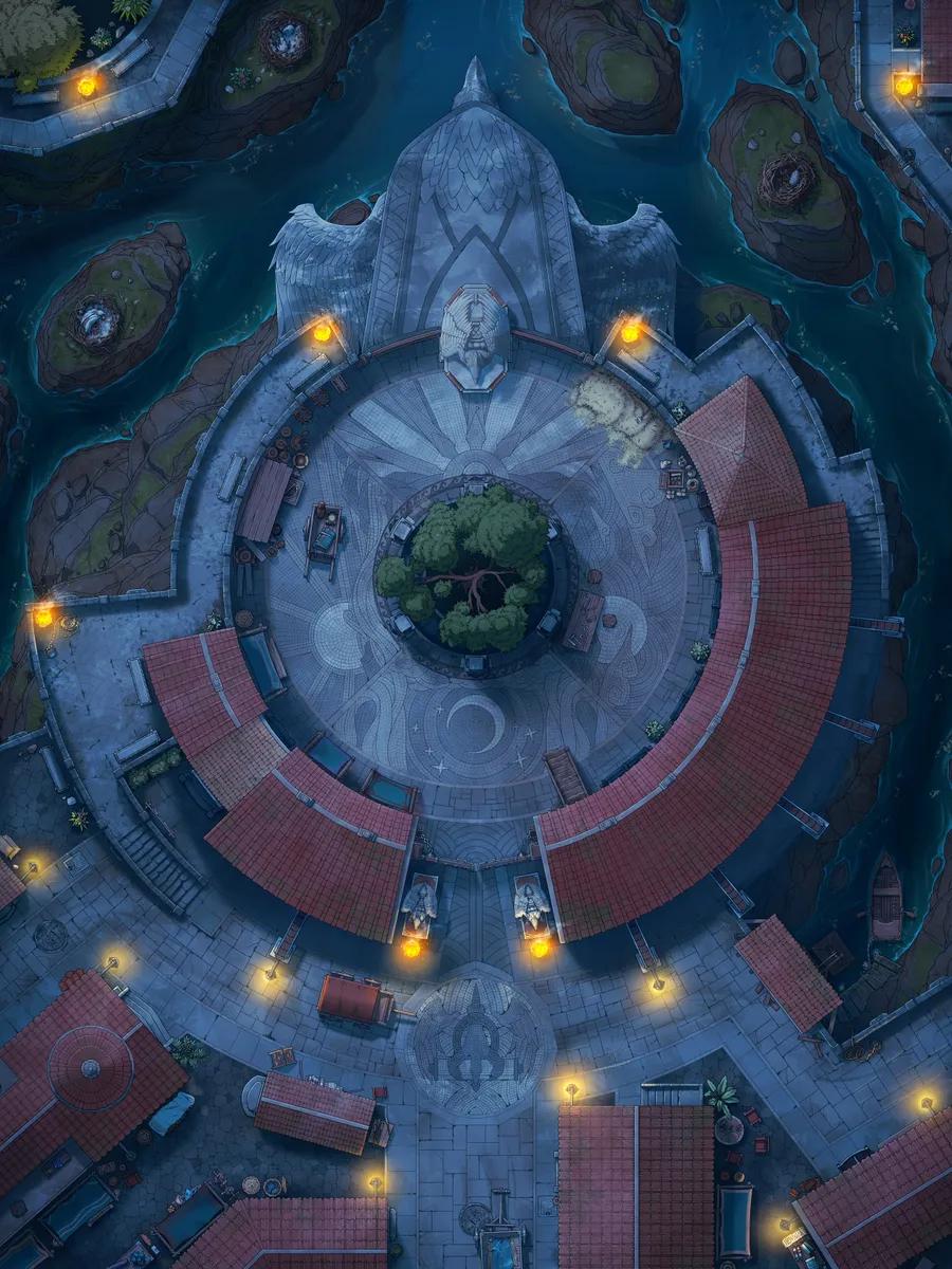 Hippogriff Postal Centre Exterior map, Original Night variant thumbnail
