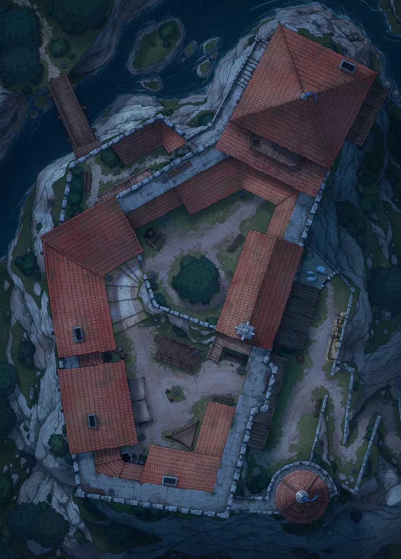 Island Toll Castle map, Dark variant thumbnail
