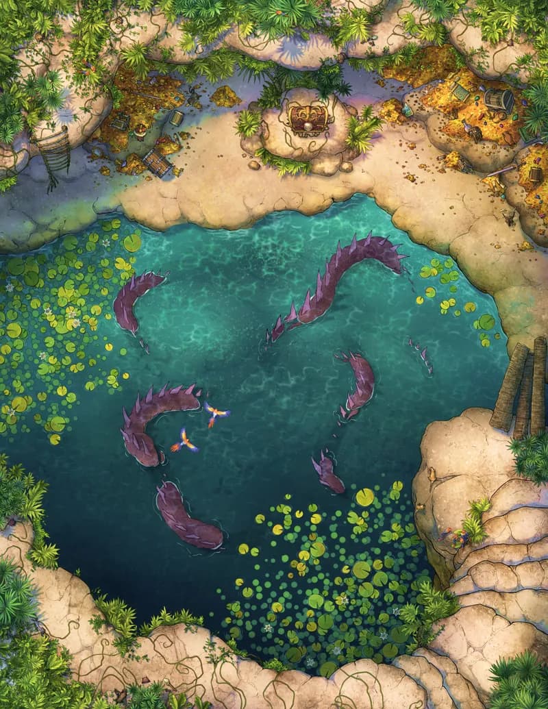 Jungle Treasure Trove map, Serpant Guardian variant thumbnail
