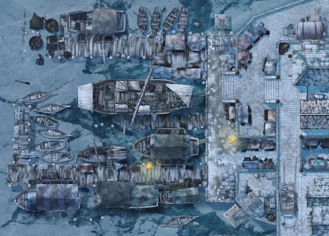 Trading Port map, Winter No Snow variant thumbnail
