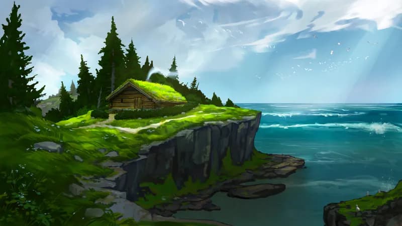 Fjordside Cabin map, Ocean variant thumbnail