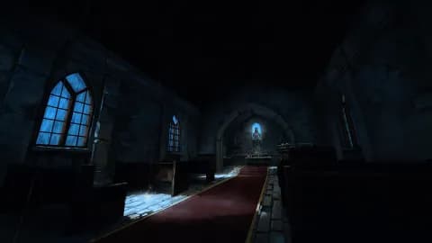 Peaceful Village Church map, Interior Rain variant