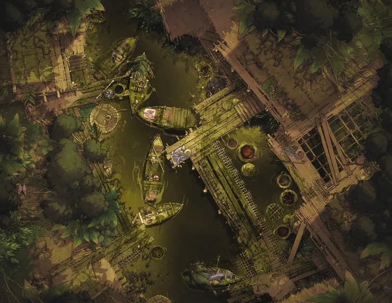 Jungle Village map, Toxic River variant