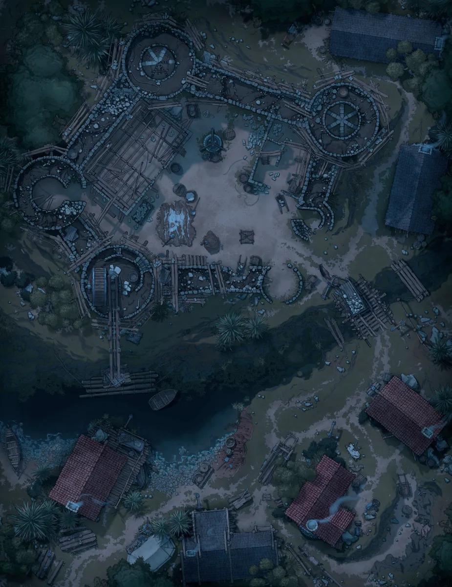 Castle Construction map, Dark variant thumbnail
