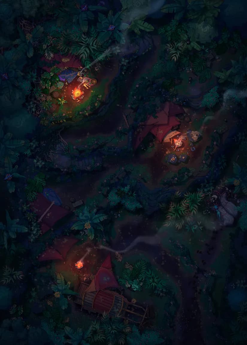 Cloud Forest Camp map, Clear Sky Night variant thumbnail