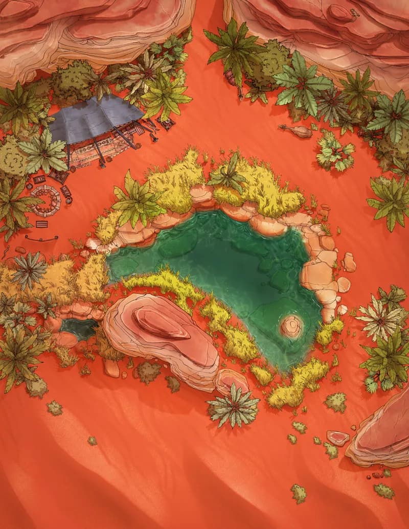 Verdant Oasis map, Red Sands variant thumbnail