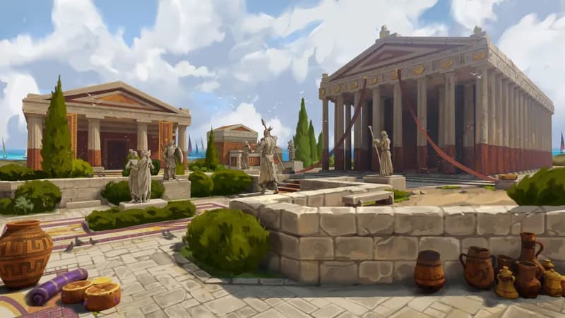 Ancient City Plaza map, Ocean variant thumbnail