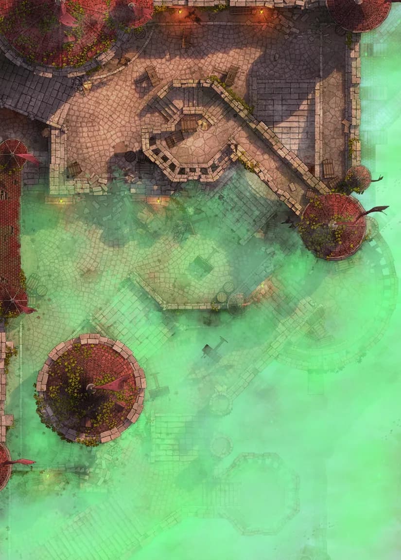 Castle Battlements map, Poison Gas Stage 04 variant thumbnail