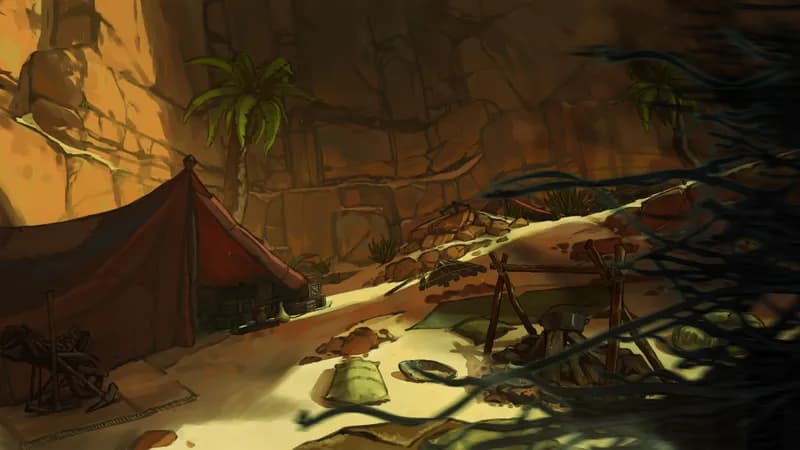 Desert Trading Camp map, Darkness Below variant thumbnail