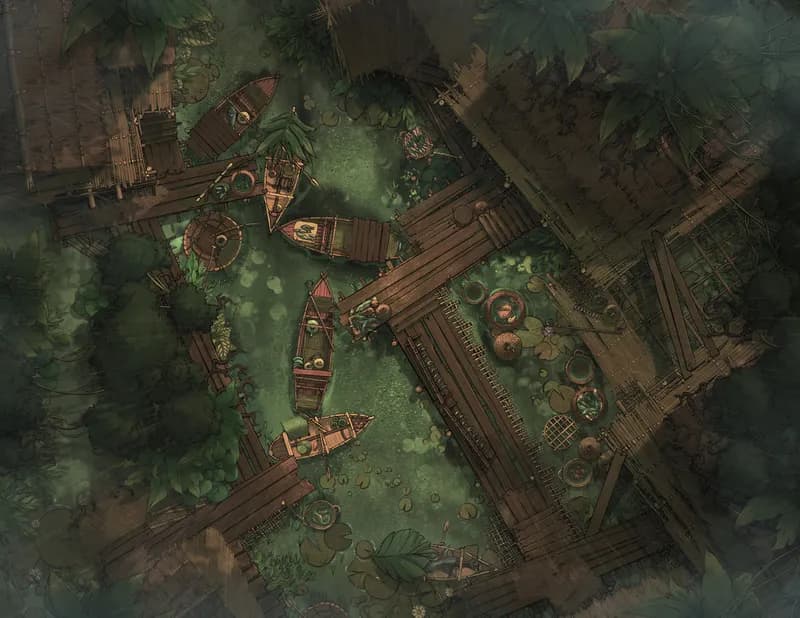 Jungle Village map, Swamp variant