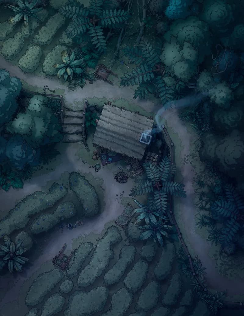Secluded Tea Valley map, Original Dark variant thumbnail