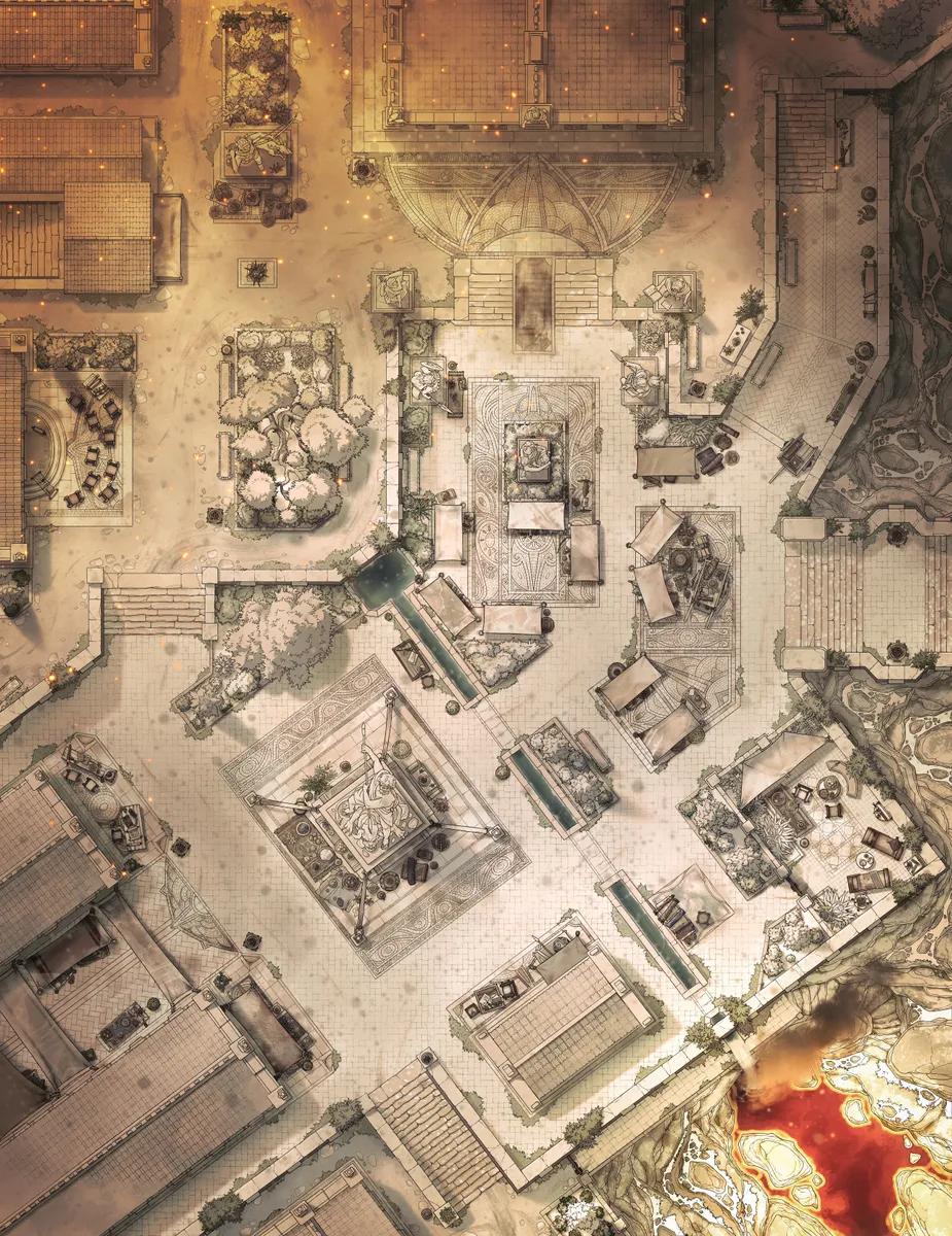 Ancient City Plaza map, Ashfall variant thumbnail