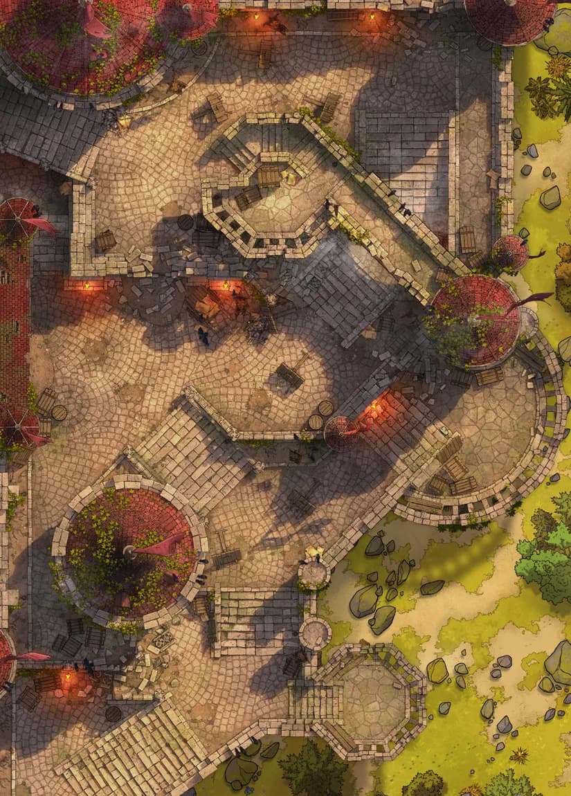 Castle Battlements map, Grasslands variant thumbnail