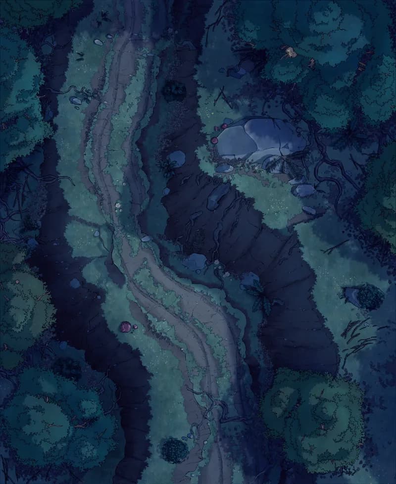 Forest Pass map, Natural Night variant thumbnail