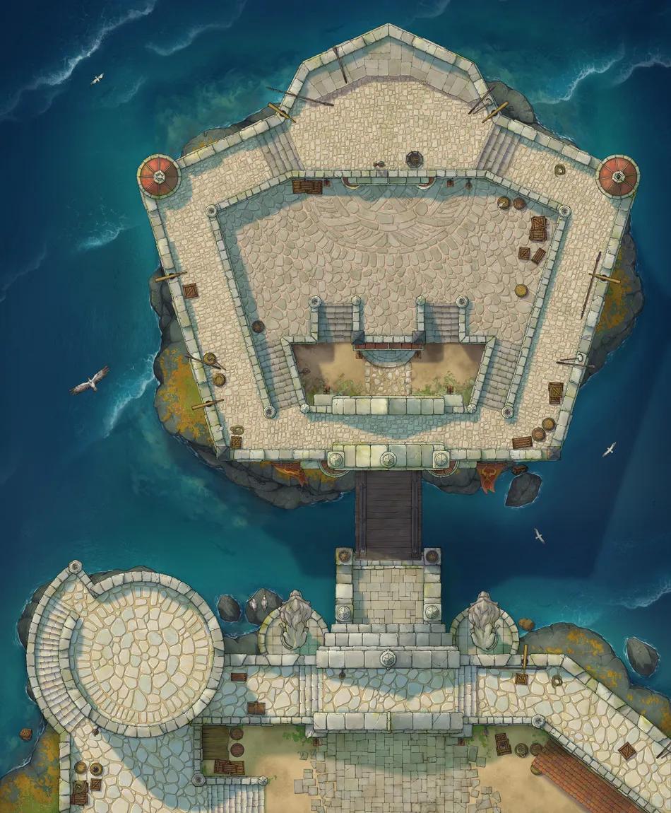 Fortress Prison map, Original No Weapons Day variant thumbnail