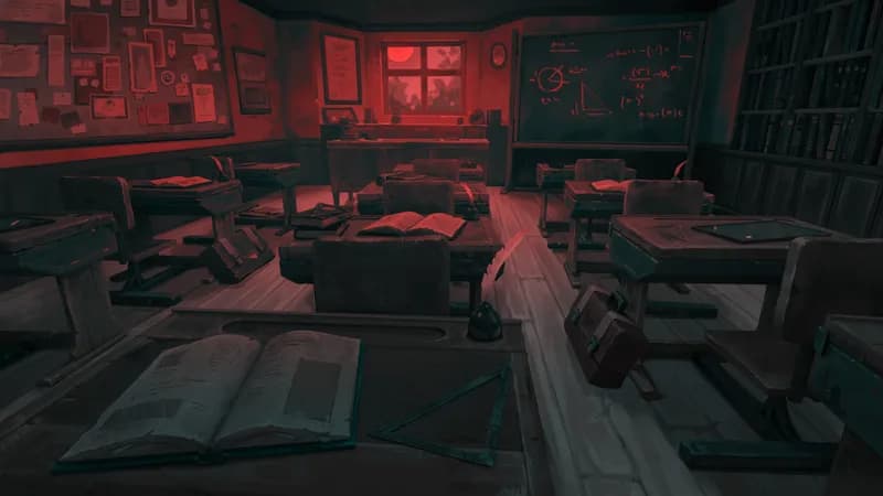 Quaint Village School map, Dark Presence variant thumbnail