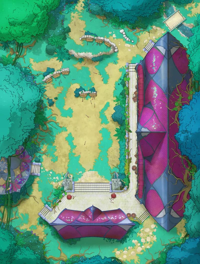 Elven Archery School map, Deep Grove Faction variant thumbnail