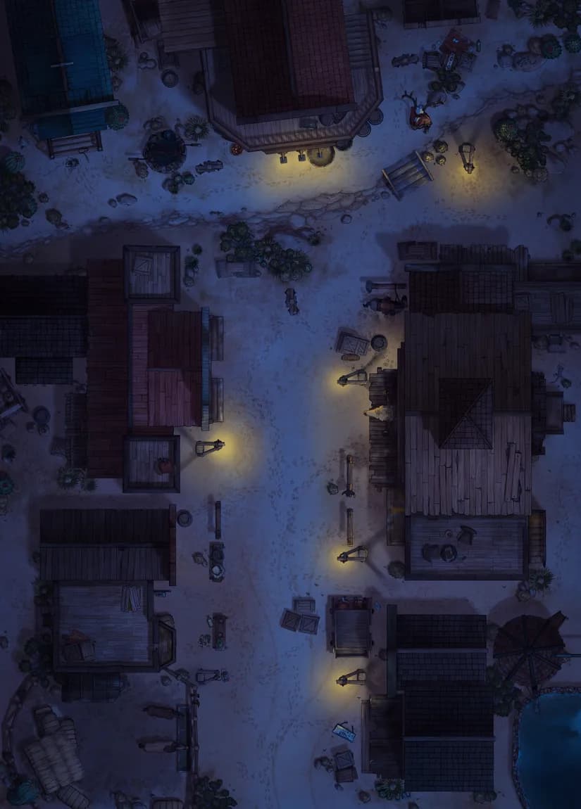 Wild West Town map, Original Exterior Night variant thumbnail