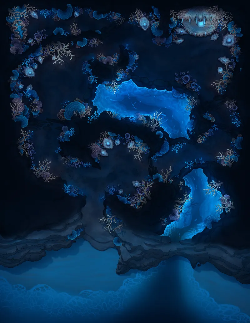 Coastal Caverns map, Original Night variant thumbnail