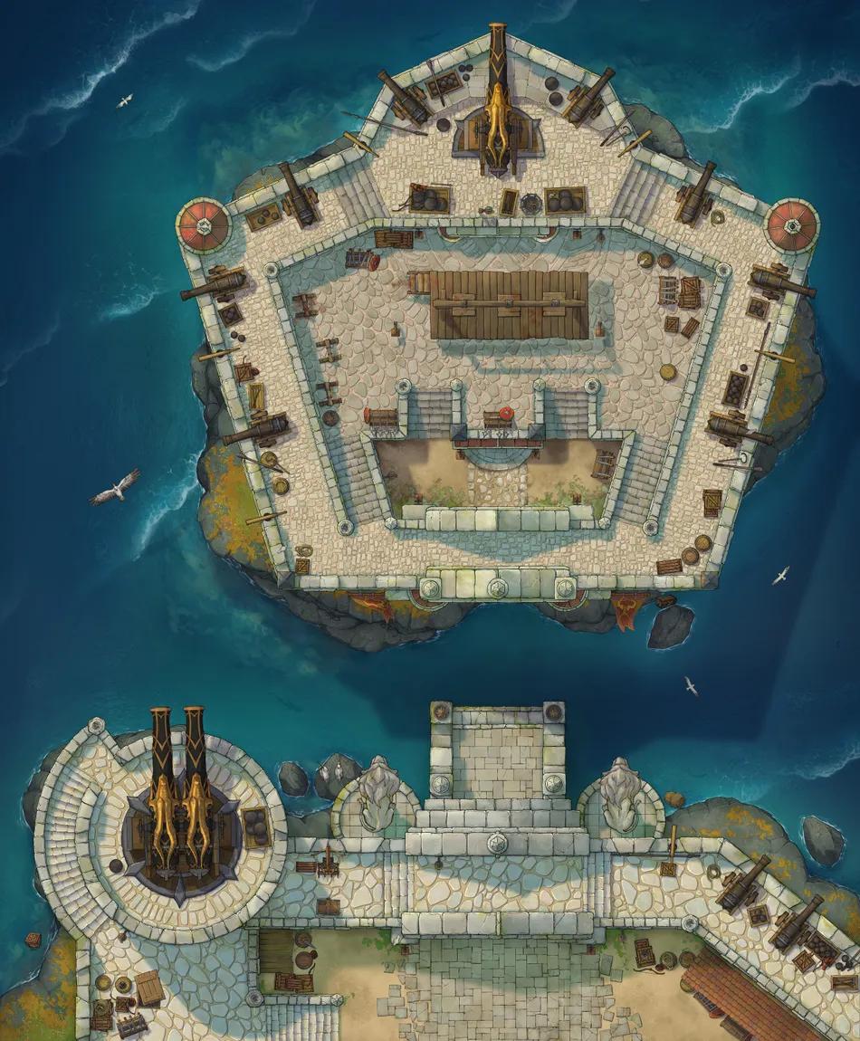 Fortress Prison map, Bridge Up Day variant thumbnail