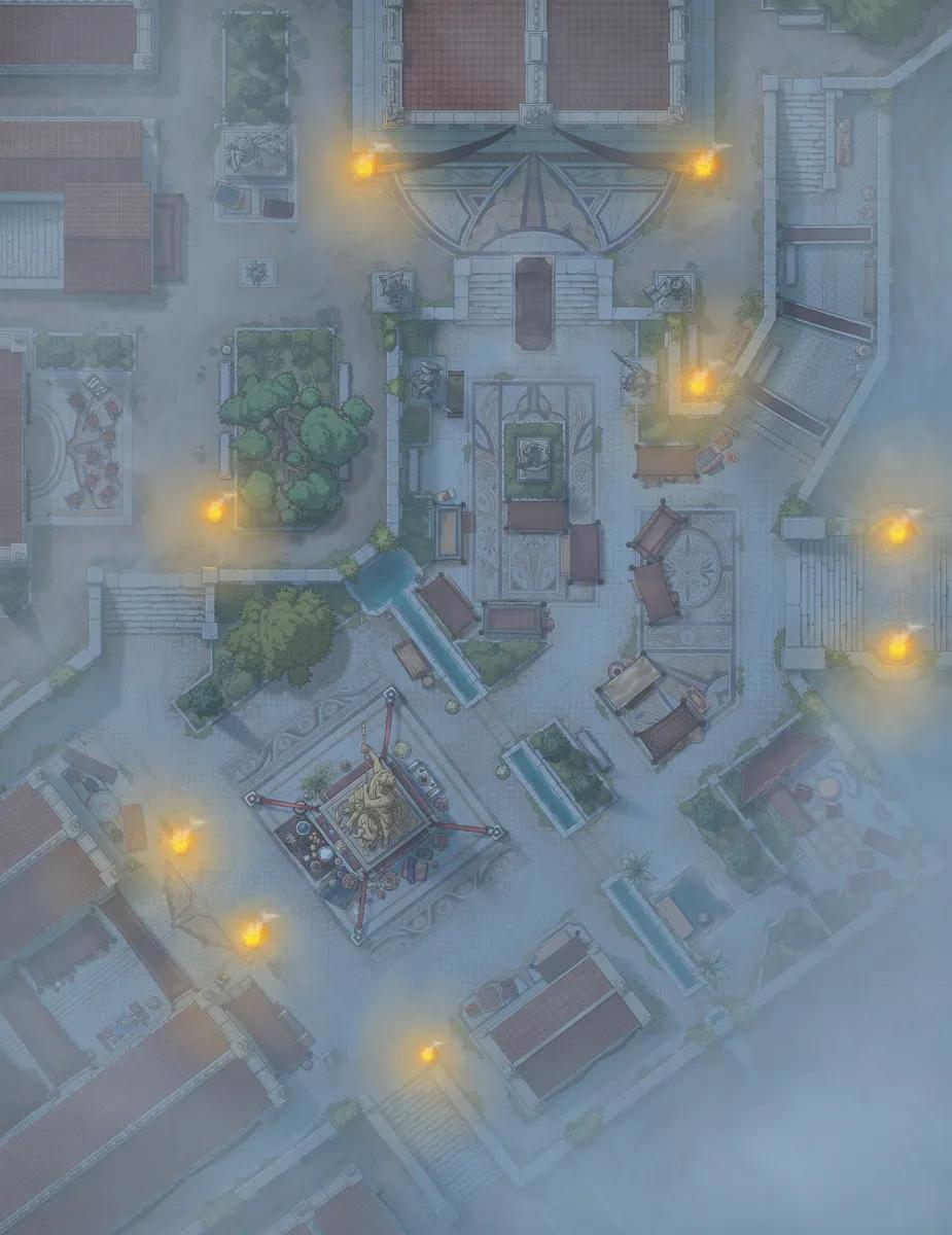 Ancient City Plaza map, Fog variant thumbnail