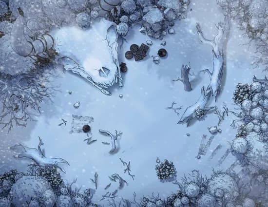 Swamp Graveyard map, Winter variant