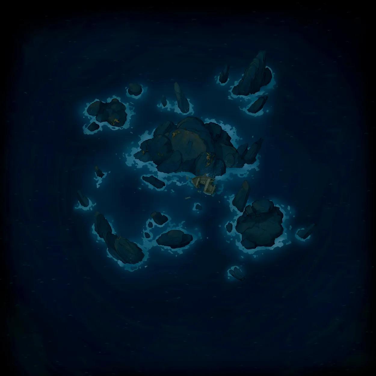 Open Ocean map, Rocks Stranded Night variant thumbnail