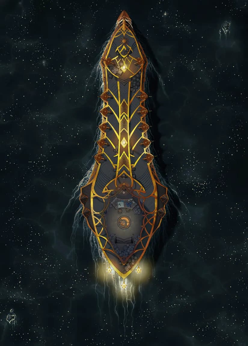 Drow Warship Interior map, Ornate Top Deck variant thumbnail