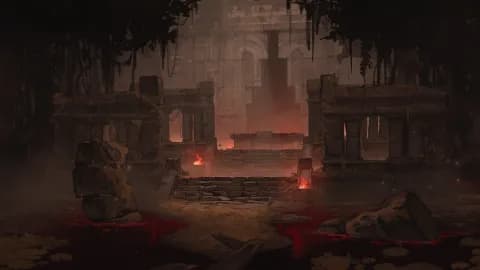 Jungle Temple Entrance map, Blood River Open variant