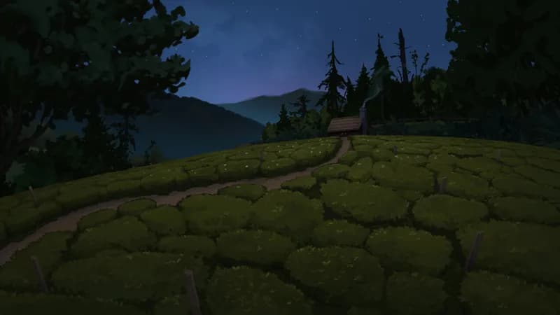 Secluded Tea Valley map, Woodlands Night variant thumbnail