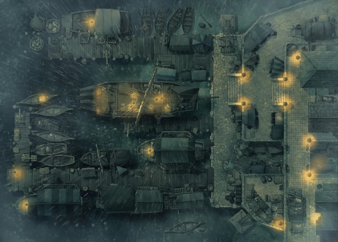 Trading Port map, Rain variant thumbnail