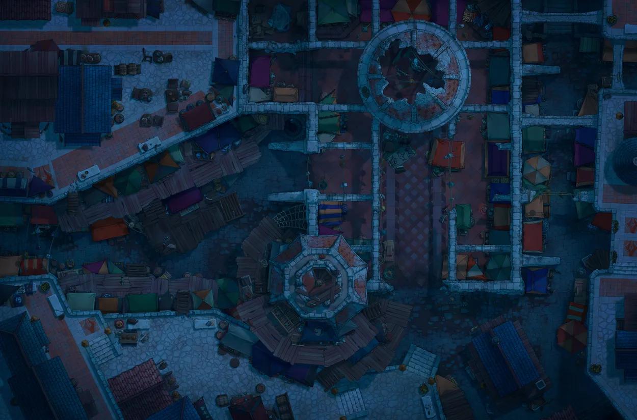 Black Market Streets map, Dark variant thumbnail