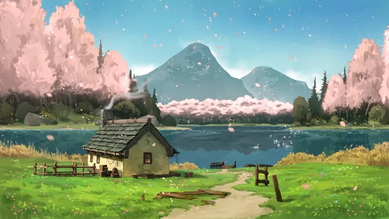 Serene Lakeside map, Spring variant thumbnail