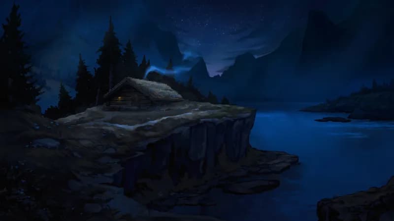 Fjordside Cabin map, No Hedge Night variant thumbnail