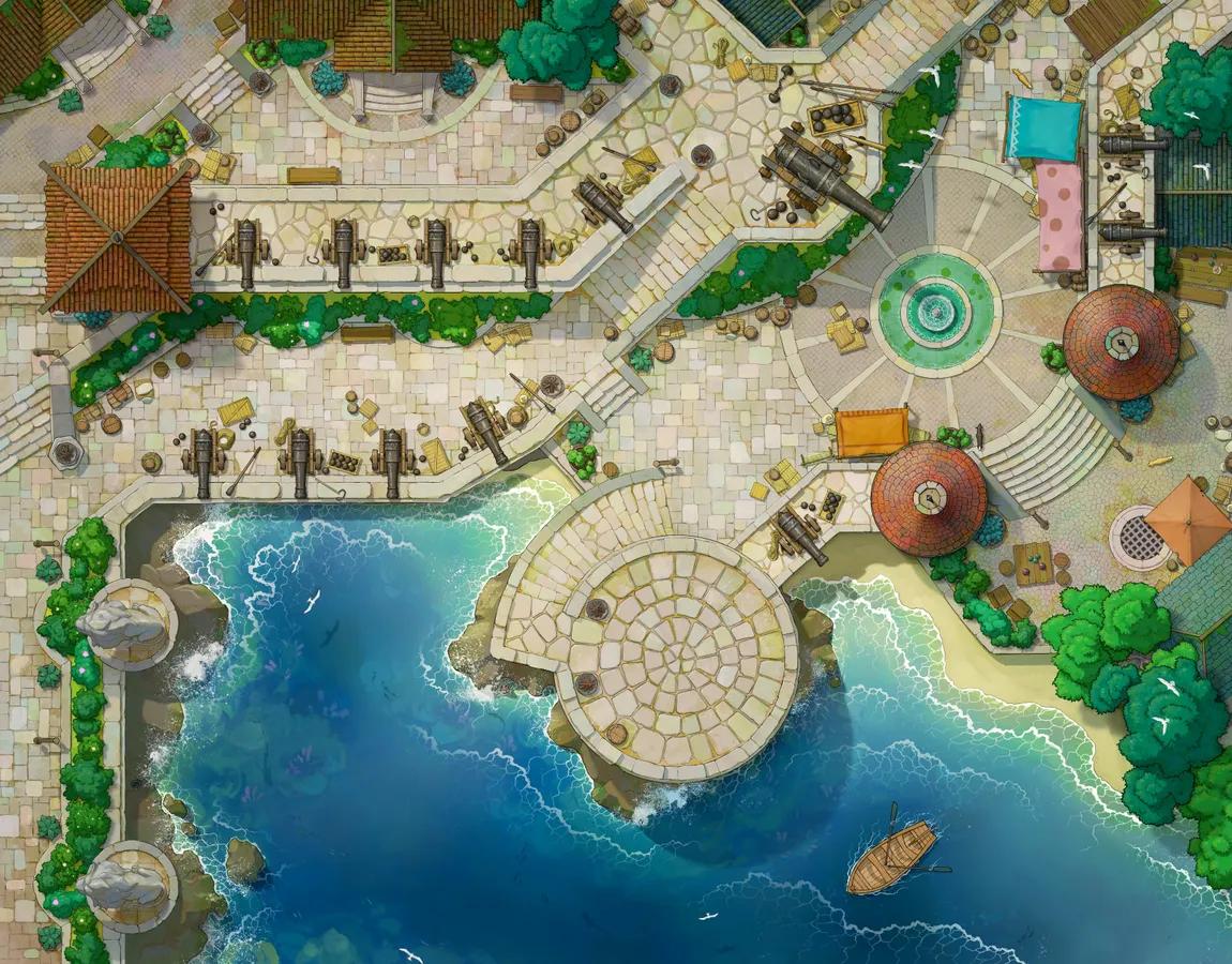 Port Bastion map, No Dragon Cannons variant thumbnail