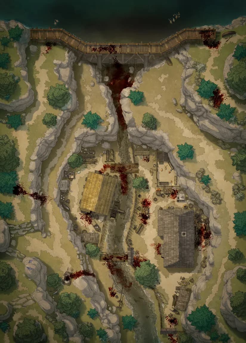 Riverside Mill map, Massacre variant thumbnail